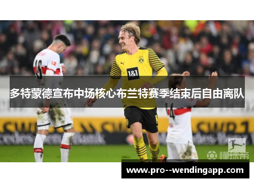 多特蒙德宣布中场核心布兰特赛季结束后自由离队